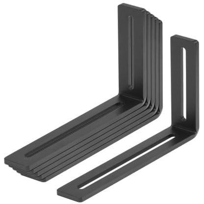 6 PCS Adjustable Slotted L Angle Bracket, 6" x 4" x 1" - size: 6"x4"x1"