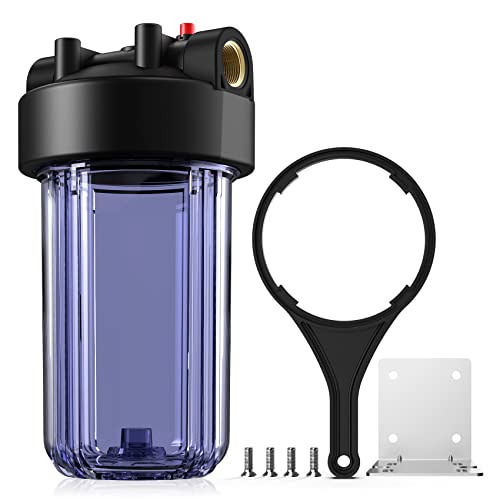 SimPure DB10C 10" *4.5" Whole House Water Filter Clear Housing - size: 1 Count (Pack of 1), style: System - Clear (10 Inch x 4.5 Inch)
