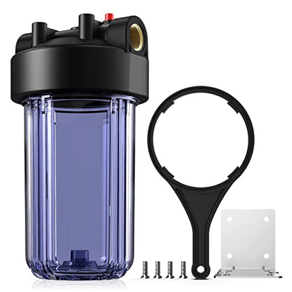 SimPure DB10C 10" *4.5" Whole House Water Filter Clear Housing - size: 1 Count (Pack of 1), style: System - Clear (10 Inch x 4.5 Inch)