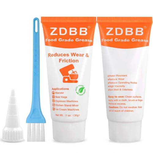 ZDBB Food Grade Grease Lubricant for Kitchenaid Mixer Food Service Equipment Lube Coffee Machine Grease for Soft Serve Machines Yogurt Ice Cream Machine, Prevent Wear and Rust, 1 oz 2-Pack - color: Grease for Stand Mixer, size: 2-Pack
