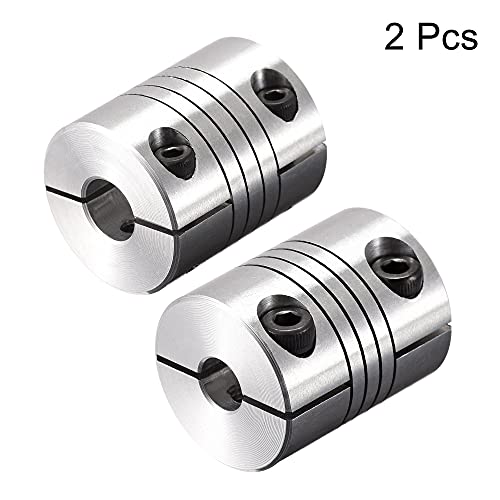 uxcell 2PCS Motor Shaft 6.35mm to 10mm Helical Beam Coupler Coupling 25mm Dia 30mm Long - size: 6.35mm to 10mm