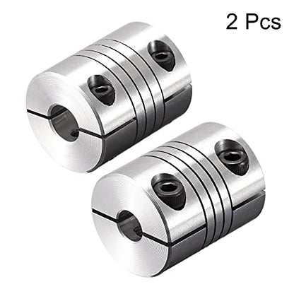 uxcell 2PCS Motor Shaft 6.35mm to 10mm Helical Beam Coupler Coupling 25mm Dia 30mm Long - size: 6.35mm to 10mm