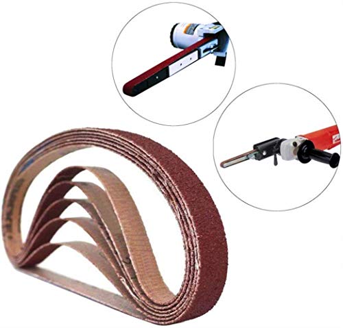 1/2 X 18 Inch Sanding Belt Sandpaper, 80 Grit, 24 Pack - color: 80 Grit, size: 1/2x18in