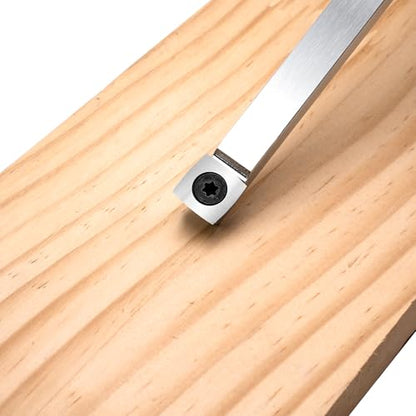 17 inch Wood Lathe Turning Tools Set 4 pcs, 17" Finisher Carbide Tipped Lathe Chisel Tool Bar, with Wooden Handles and Square Round Diamond Carbide Inserts