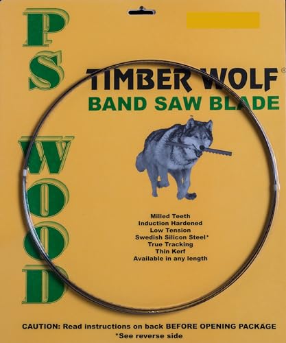 Timber Wolf 100" Band Saw Blade fits Bauer 14" 1HP, Powermatic 16", General Canada 590, 590-1, 49901-1 (1/4 x 4 PC) - style: 1/4 x 4 PC