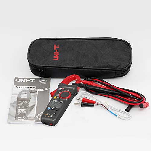 UNI-T Clamp Meter UT213C AC DC Amp Meter Clamp Multimeter Tester 400A TRMS Auto Ranging 4000 Counts HVAC Voltmeter Frequency Ohmmeter Capacitor Tester Temperature Continuity Tester Diode - size: UT213C