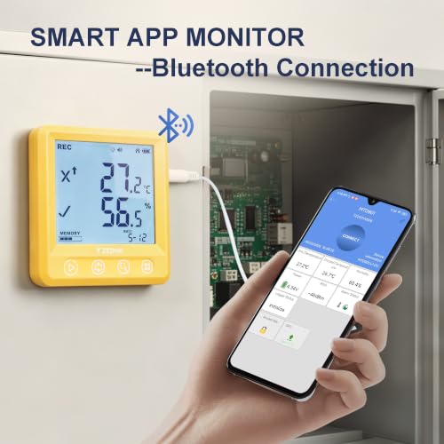 Tzone Bluetooth Temperature Humidity Data Logger USB with Dew Point Logging