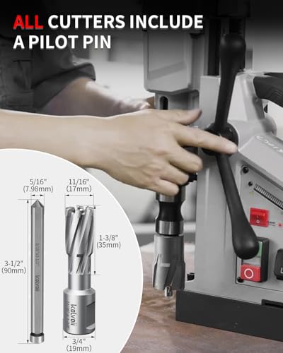 Kolvoii TCT Annular Cutter 11/16" Diameter x 1‑3/8" Depth, Mag Drill Bit - size: 11/16" x 1-3/8"