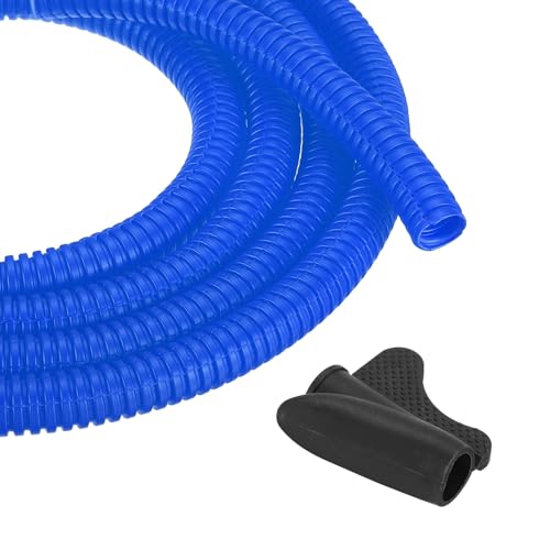 MECCANIXITY 3/8" 20ft Split Wire Loom Tubing w/Installation Tool Blue - color: Blue, size: 3/8 Inch 20ft