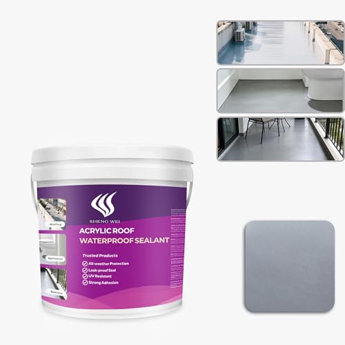 Waterproof Sealant, Grey, 1 Gallon, Covers 120 Sq Ft - size: 128Fl Oz