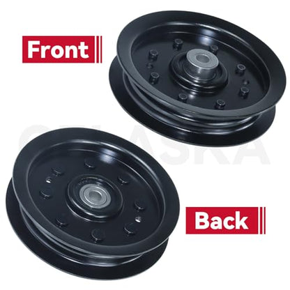 GELASKA 2Pack 753-08171 Idler Pulley 4.25 for Cub Cadet 50 inch RZT 50 Deck - color: A7 1x756-04129 Black