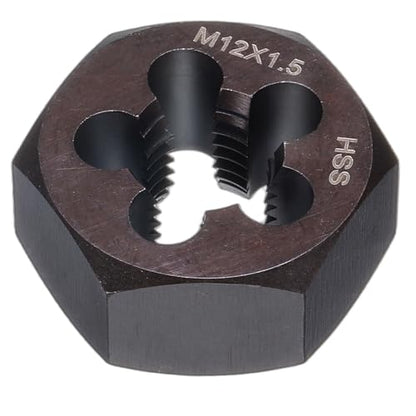 HARFINGTON Hex Threading Die M12 x 1.5 Metric Thread Right Hand High Speed - size: M12 x 1.5