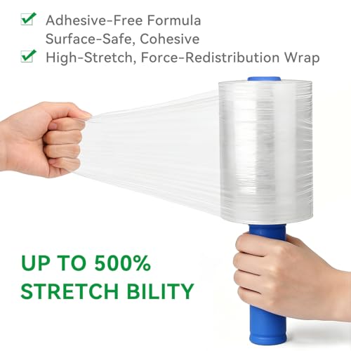 Plastic Shrink Wrap Roll for Moving, 5" x 1200' -12 Rolls - size: 5 inch 1200ft
