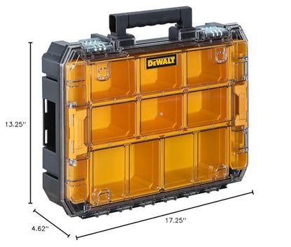DEWALT TSTAK Tool Organizer,Small Parts and Screw Organizer Tool Box with Removable Compartments,(DWST17805),(Pack of 4) - size: 17.25" L x 13.25" W x 4.62" H (Pack of 4)