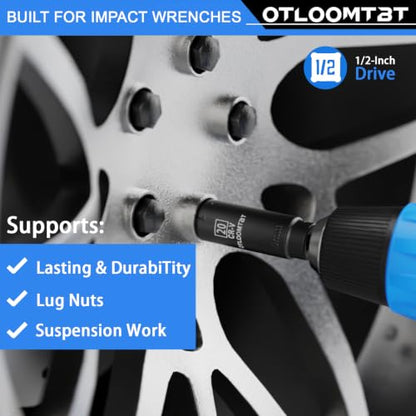 OTLOOMTBT 16PCS 1/2" Drive Impact Socket Set - size: 1/2 Inch 16 PCS