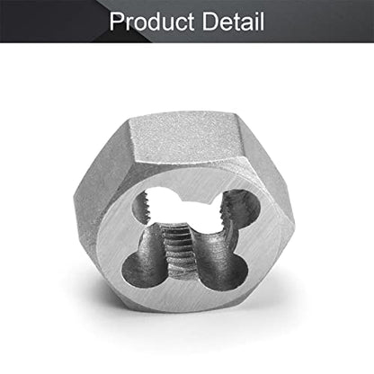 Utoolmart Hex Rethreading Die, M10 x 1.0 Pitch, Carbon Steel Thread Die, Hex Rethreading Die Machine Thread Die, Hexagon Taper Pipe Die - size: M10×1.0 Fine Teeth