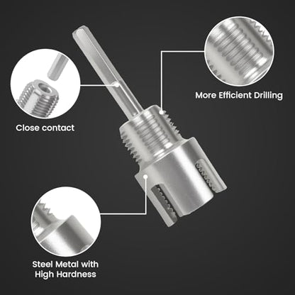 2pcs Integrated Internal & External Pipe Threading Tool 3/4'' Pipe Thread Cutting Tool Electric Drill Compatible Pvc Pipe Threader Kit Pipe Threading Tool for Plumbing Repairs
