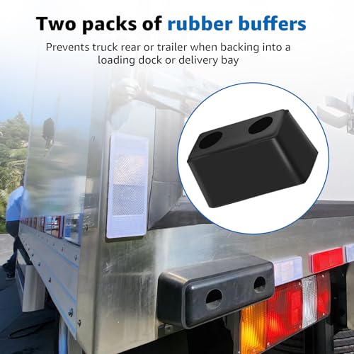 4-Pack Guards Dock Buffers– 6x3x3Inch Heavy Duty Rubber Bumper Block - size: 4PCS