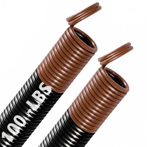 Morningro 2 Pack 100 lb Double Loop Garage Door Extension Springs, Brown - color: Brown, size: 100 lb