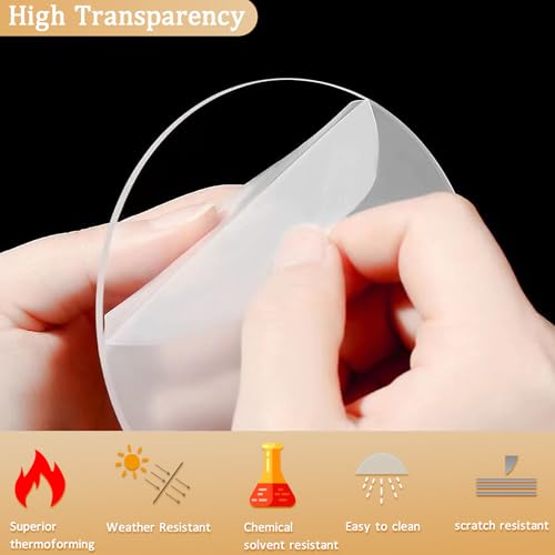 2 Pieces 1/8" Clear Circle Acrylic Sheet, 10 Inch Diameter Plexiglass Sheet, Round for Cake Discs, Plexiglass Table Top, Acrylic Backdrops and DIY Display Projects Craft - size: 10 Inch Diameter, 1/8" Thick