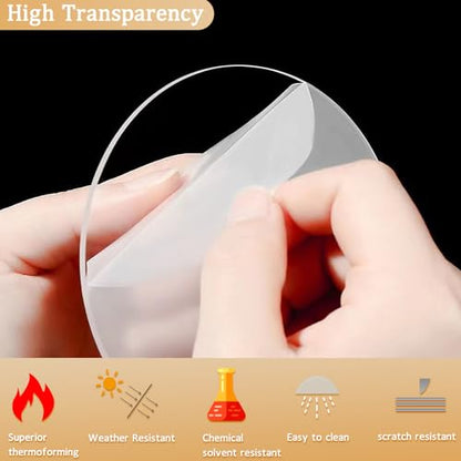 2 Pieces 1/8" Clear Circle Acrylic Sheet, 10 Inch Diameter Plexiglass Sheet, Round for Cake Discs, Plexiglass Table Top, Acrylic Backdrops and DIY Display Projects Craft - size: 10 Inch Diameter, 1/8" Thick