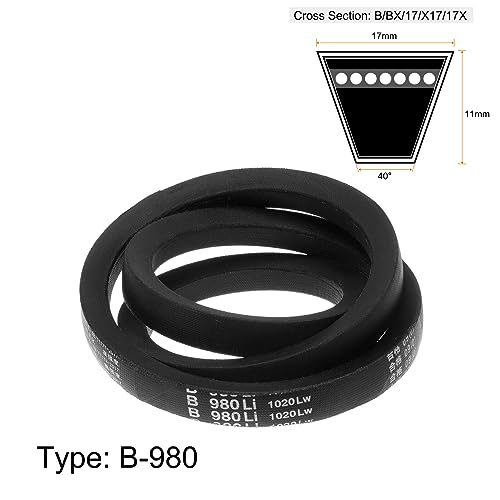 HARFINGTON B-980Li V-Belts Drive Belt 980mm Inner Girth B Section Rubber for Power Transmission - size: 980mm