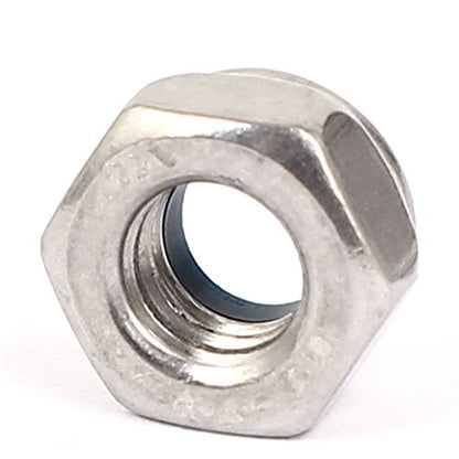 uxcell M6 316 Stainless Steel Self-Locking Nylon Insert Hex Lock Nuts 50pcs