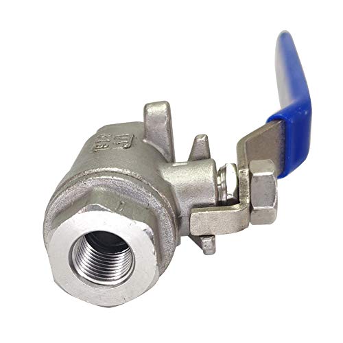 2PCS 1/4" Full Port Female Ball Valves 316 Stainless Steel NPT Female Thread Ball Valve for Water, Oil, and Gas - size: 2-pack x 1/4 Inch