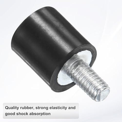 M METERXITY 8-Pack Rubber Mounts D8mmxH8mm Male/Female Vibration Isolators Cylindrical Shock Absorber W M3 x 6mm Studs for Air Compressor/Car/Pump/Boat/Garage Motor/Bobbins Rubber Isolators - size: M3 x 6mm, 8mm x 8mm