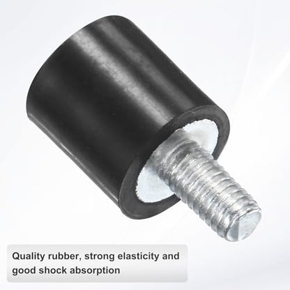 M METERXITY 8-Pack Rubber Mounts D8mmxH8mm Male/Female Vibration Isolators Cylindrical Shock Absorber W M3 x 6mm Studs for Air Compressor/Car/Pump/Boat/Garage Motor/Bobbins Rubber Isolators - size: M3 x 6mm, 8mm x 8mm