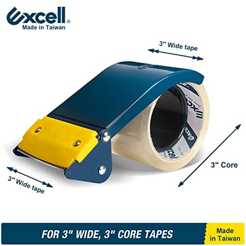Excell ET-366 Metal Handheld Tape Dispenser 3" Wide 3" Core