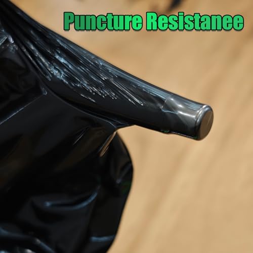 4 Pack Industrial Strength Black Stretch Wrap Film 18" x 1000 Ft 80 Gauge Thick with Plastic Handle, Durable Self-Adhering Heavy Duty Shrink Plastic Wraps for Pallets Moving & Packing - color: Black