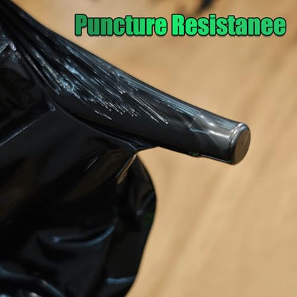 4 Pack Industrial Strength Black Stretch Wrap Film 18" x 1000 Ft 80 Gauge Thick with Plastic Handle, Durable Self-Adhering Heavy Duty Shrink Plastic Wraps for Pallets Moving & Packing - color: Black