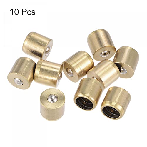 uxcell Brass Push Button Grease Oil Cup 12x12mm Ball Oiler for Lubrication System 10Pcs - size: 12x12mm