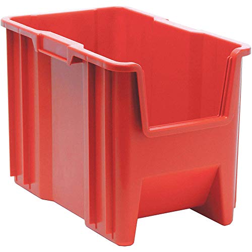 QUANTUM STORAGE SYSTEMS QGH600RD Giant Stack Multipurpose Part Organizer Red Bins 18" L x 11" W x 13" H 4 Pack - color: Red, size: 18L x 11W x 13H