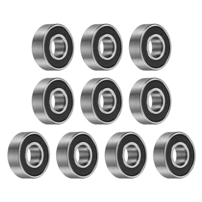 uxcell 10pcs 696-2RS Bearing 6x15x5mm, Chrome Steel, Miniature, ABEC3 - size: 696-2RS