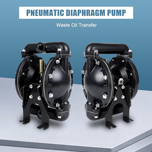 AODD Pump 1 Inch Outlet 35 GPM Air Operated Double Diaphragm Pump，QBY4-25L - color: Black, size: QBY4-25L