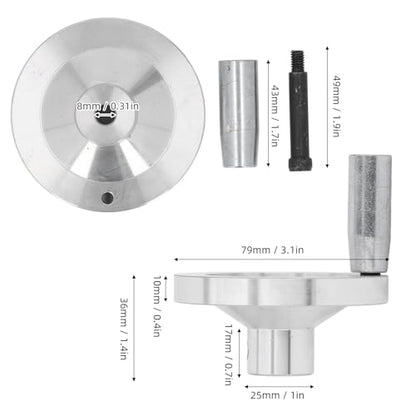 Mini Lathe Handwheel CNC Aluminum Alloy Hand Wheel, with Handle for Internal Chamfered Hole,Compact CNC Machining Technology