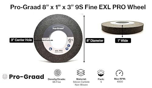 EXL PRO Deburring Wheel 8" x 1" x 3", 9S Fine, 94908 - style: 8" x 1" x 3" 9S Fine