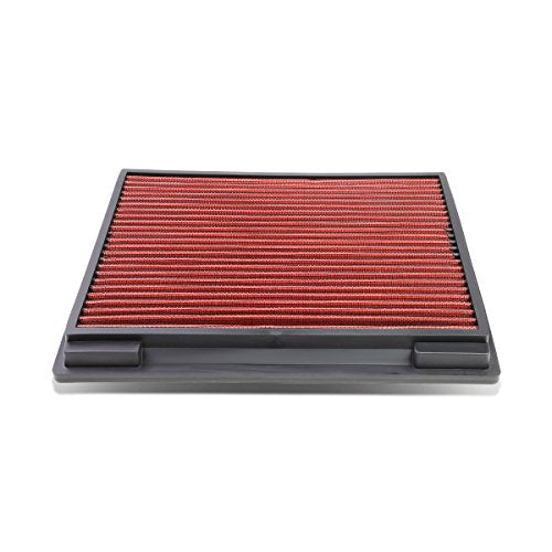 DNA Motoring AFPN-049-RD Clean Air Washable Drop In Panel Air Filter Enhance Engine Performance Power & Acceleration Improve [Compatible with 93-98 Jeep Grand Cherokee] - style: 93-98 Cherokee