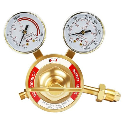CDL LX95 Extra Heavy Duty Acetylene Regulator CGA510,Forged Brass - size: Extra Heavy Duty, style: Acetylene