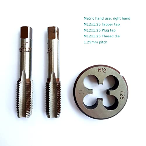 AtticZone M12 x 1.25 Metric Hand Thread Tap and Die Set, Right Hand - size: M12x1.25