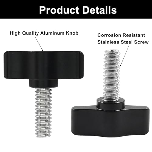 Murtenze 1/4"-20 x 3/4" Thumb Screw, 4 Pack - size: 3/4"