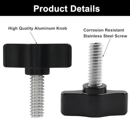 Murtenze 1/4"-20 x 3/4" Thumb Screw, 4 Pack - size: 3/4"