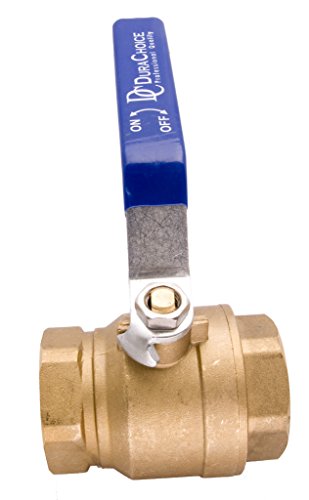 1-1/2" Brass Ball Valve Full Port 600 WOG Blue Handle for Water Oil Gas - size: [1-1/2"]