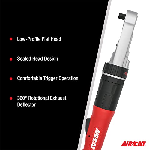 AIRCAT 809-SH 3/8" Sealed Flat Head Ratchet - size: 3/8-Inch (Pack of 1)