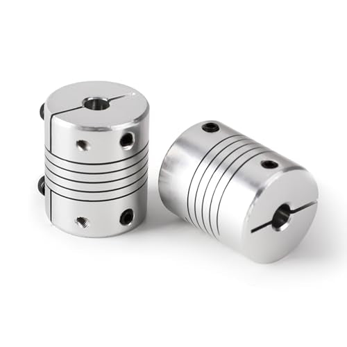 2 Pieces 10mm to 12mm Stepper Motor Shaft Coupling 30mm Length 25mm Diameter Shaft Coupler Aluminum Alloy Joint Connector for 3D Printer CNC Machine DIY Encoder - size: 10mm to 12mm