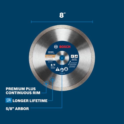 BOSCH DBC0802 8 in. Premium Continuous Rim Blade for Precise Cuts - size: 8 in