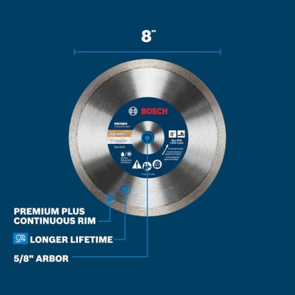 BOSCH DBC0802 8 in. Premium Continuous Rim Blade for Precise Cuts - size: 8 in