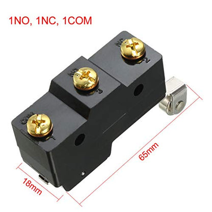 uxcell TM-1703 SPDT 1NO+1NC Panel Mount Long Hinge Roller Lever Type Micro Limit Switch Screw Terminals